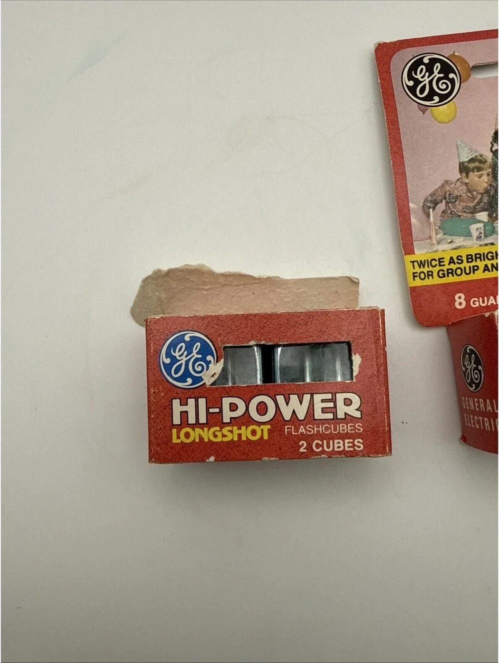 GE Hi-Power Longshot Camera Flashcubes / 2 Boxes 4 Cubes